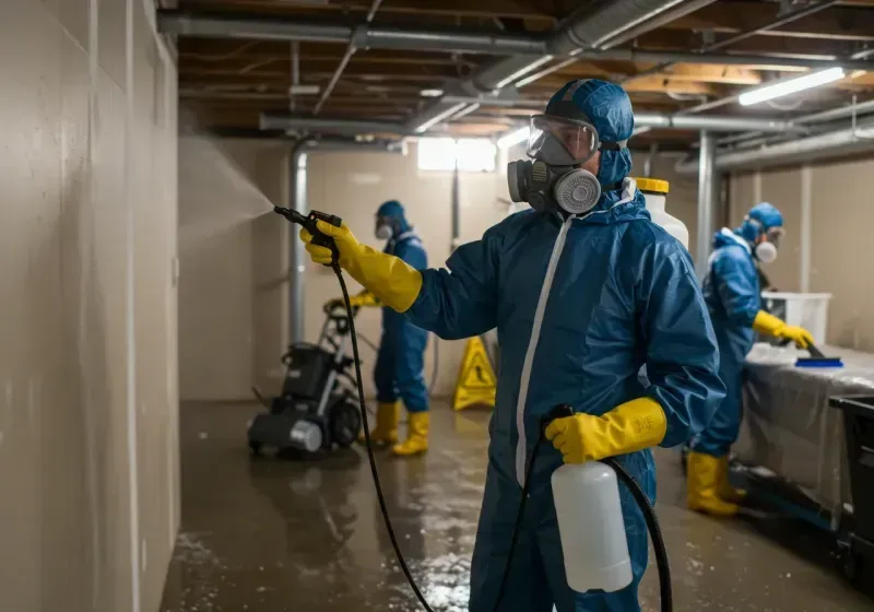 Basement Sanitization and Antimicrobial Treatment process in North Apollo, PA